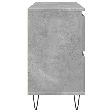 badeværelsesskab 80x33x60 cm konstrueret træ betongrå