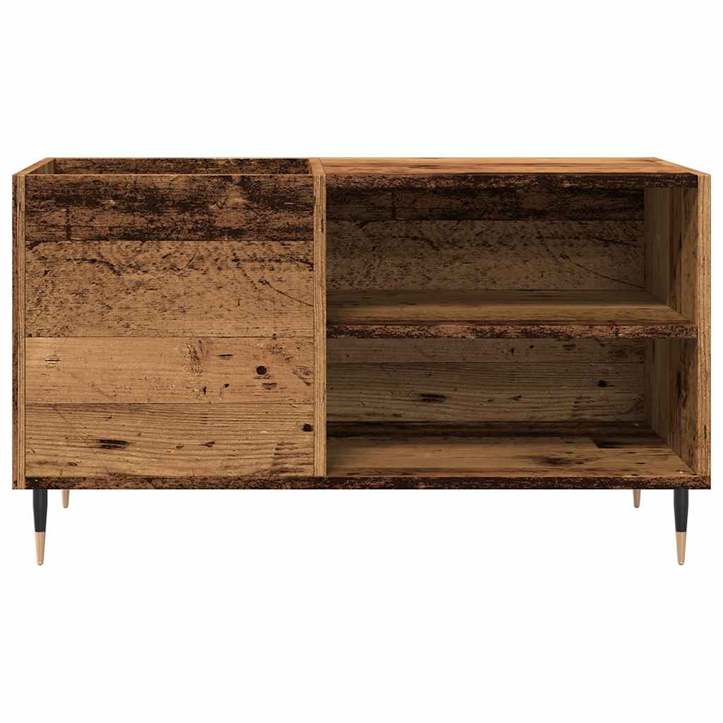 vinylskab 84,5x38x48 cm konstrueret træ antikt trælook