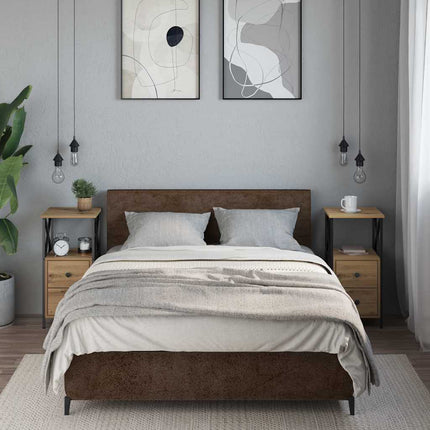 sengeborde 2 stk. 34x35,5x70 cm konstrueret træ bkunsteg