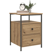 sengebord 44x45x60 cm konstrueret træ kunsteg