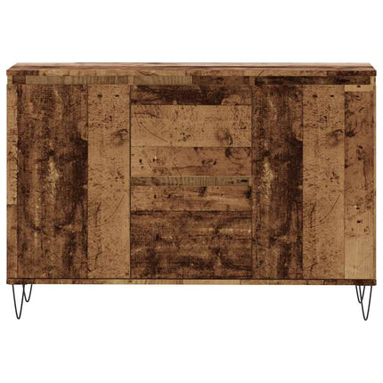 skænk 101,5x35x70 cm konstrueret træ gammelt trælook