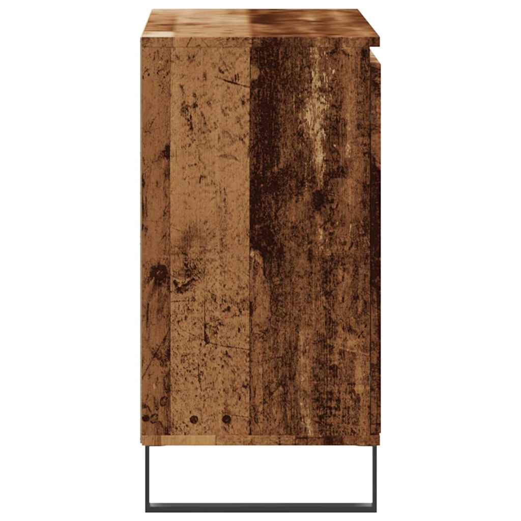 skænk 101,5x35x70 cm konstrueret træ gammelt trælook