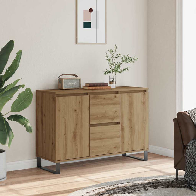 skænk 101,5x35x70 cm konstrueret træ kunsteg