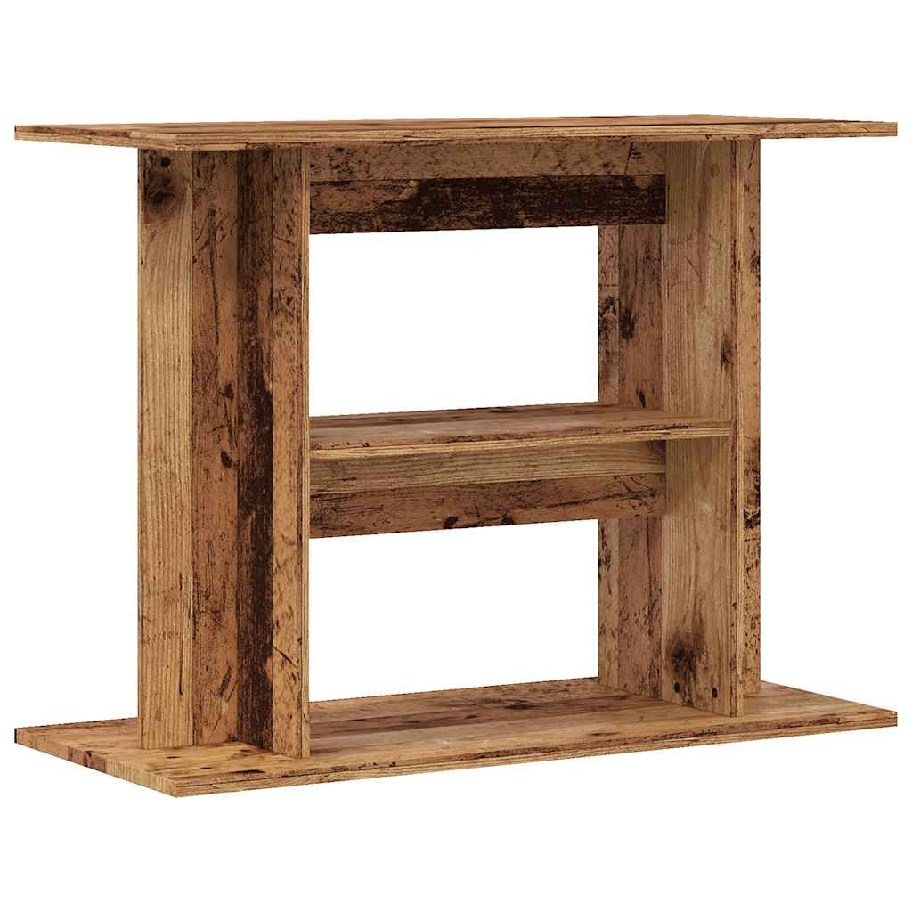akvariestativ gammelt træ 80x35x60 cm konstrueret træ
