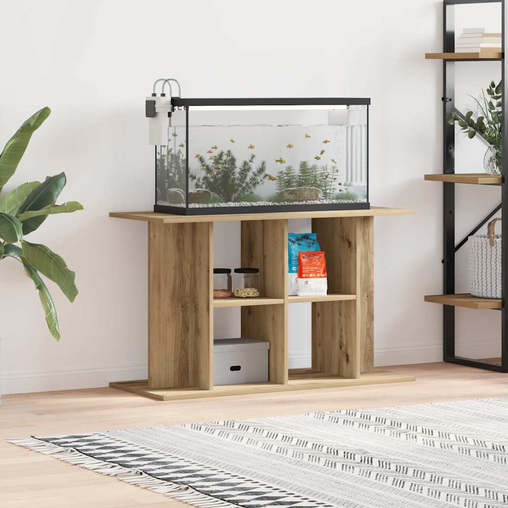 akvariestativ håndlavet eg 100x40x60 cm konstrueret træ