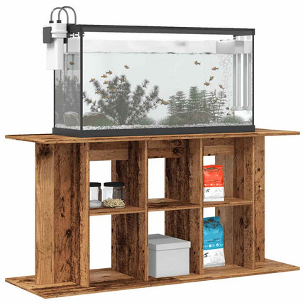 akvariebord 120x40x60 cm konstrueret træ antikt trælook