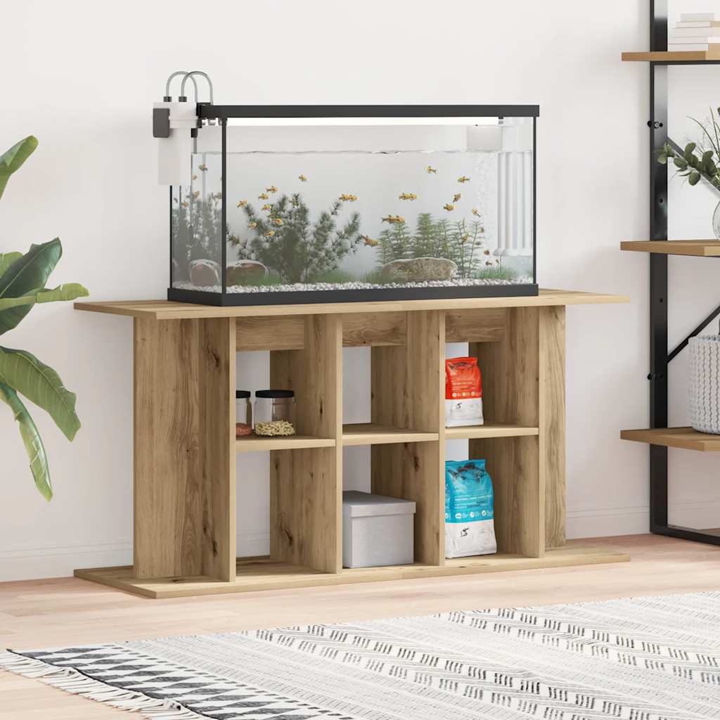 akvariestativ håndlavet eg 120x40x60 cm konstrueret træ billede