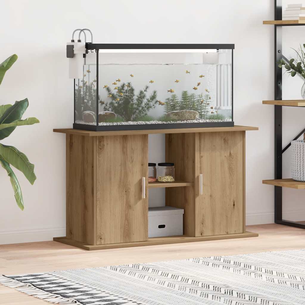 akvariestativ håndlavet eg 101x41x58 cm konstrueret træ billede