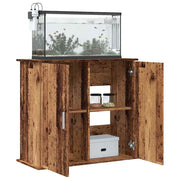 akvariebord 81x36x73 cm konstrueret træ antikt eg