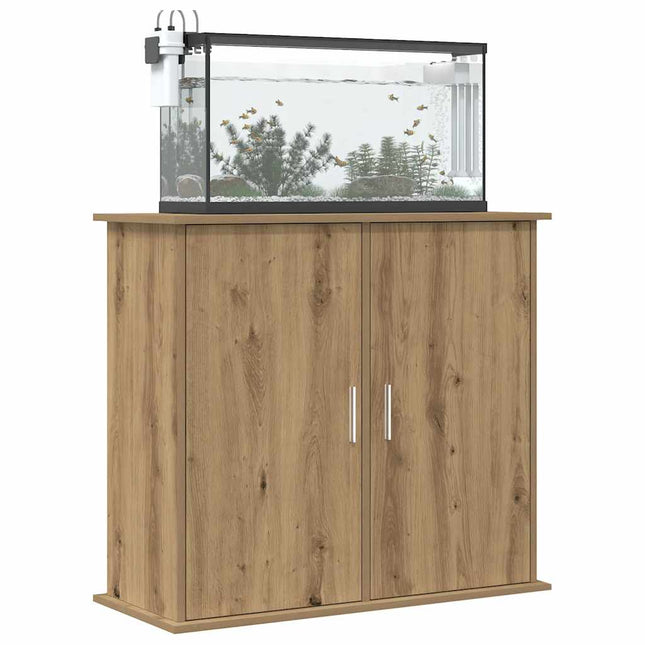 akvariestativ håndlavet eg 81x36x73 cm konstrueret træ