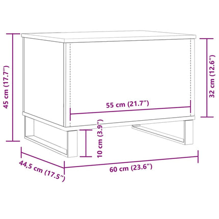 akvariestativ håndlavet eg 36x75x72,5 cm konstrueret træ