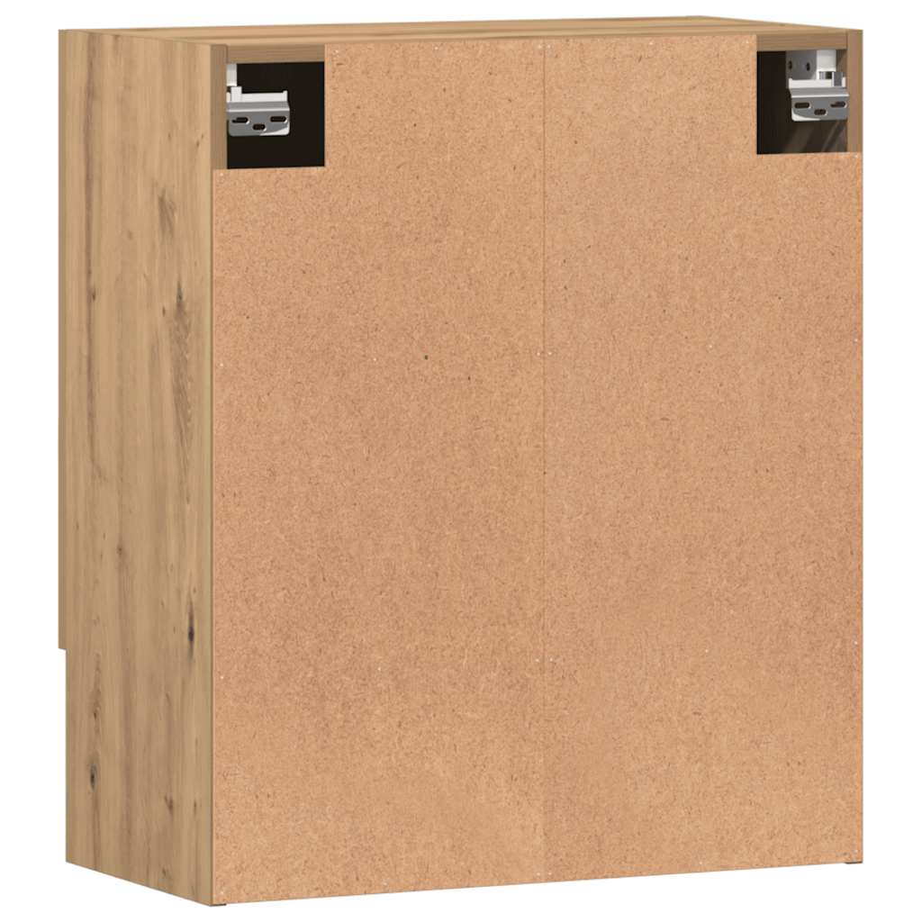 vægskab 60x31x70 cm konstrueret træ artisan egetræsfarve