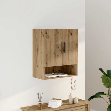 vægskab 60x31x70 cm konstrueret træ artisan egetræsfarve