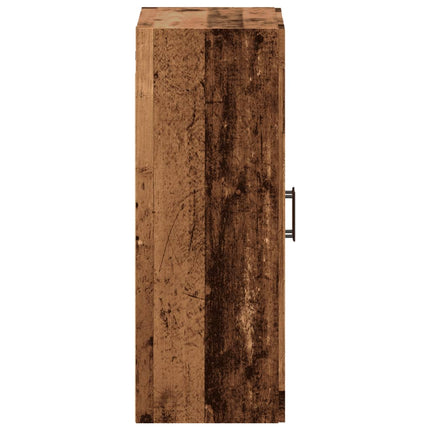 skænk 69,5x34x90 cm konstrueret træ antikt trælook