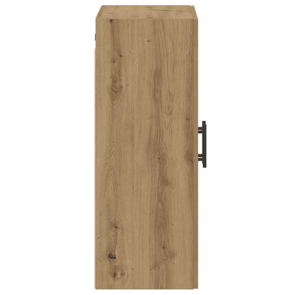 vægskab 69,5x34x90 cm konstrueret træ egetræsfarve