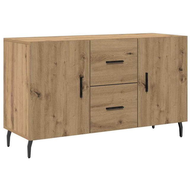skænk 100x36x60 cm konstrueret træ egetræsfarve