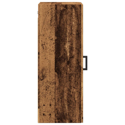 vægskab 34,5x34x90 cm konstrueret træ gammelt træ-look