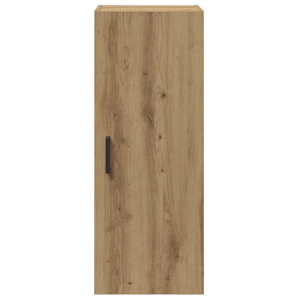 vægskab 34,5x34x90 cm konstrueret træ egetræsfarve
