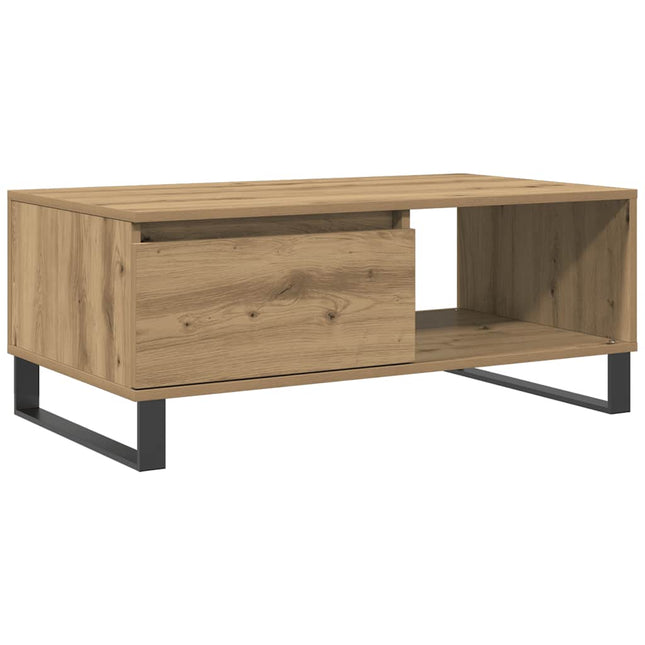 sofabord 90x50x36,5 cm konstrueret træ kunsteg