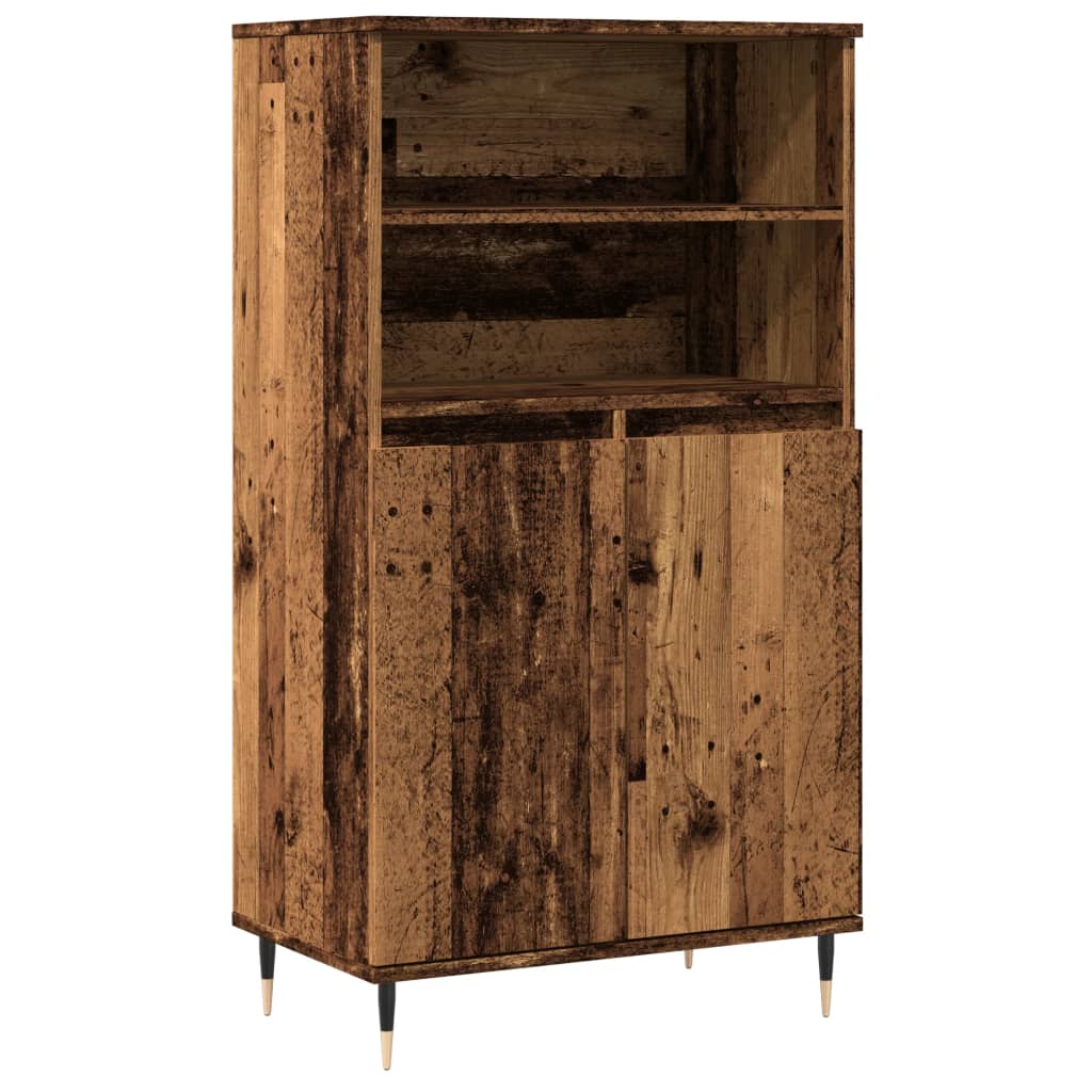 skab 60x36x110 cm konstrueret træ gammelt træ-look