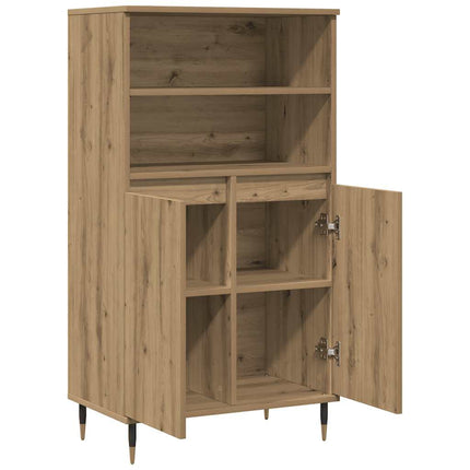 skab 60x36x110 cm konstrueret træ egetræsfarve