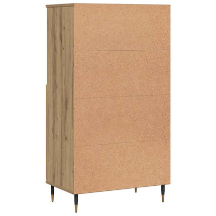 skab 60x36x110 cm konstrueret træ egetræsfarve