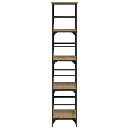bogreol 50x33x153 cm konstrueret træ kunsteg