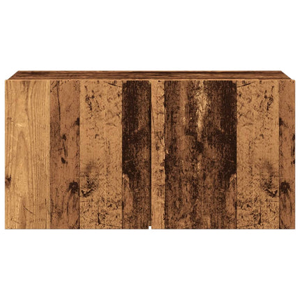 væghængt tv-bord 80x30x41 cm gammelt træ-look