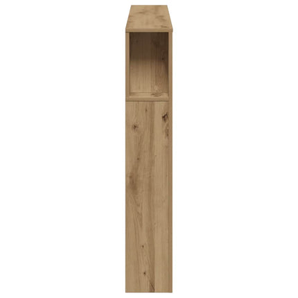 sengegavl m. LED-lys 160x18,5x103,5 cm konstrueret træ kunsteg