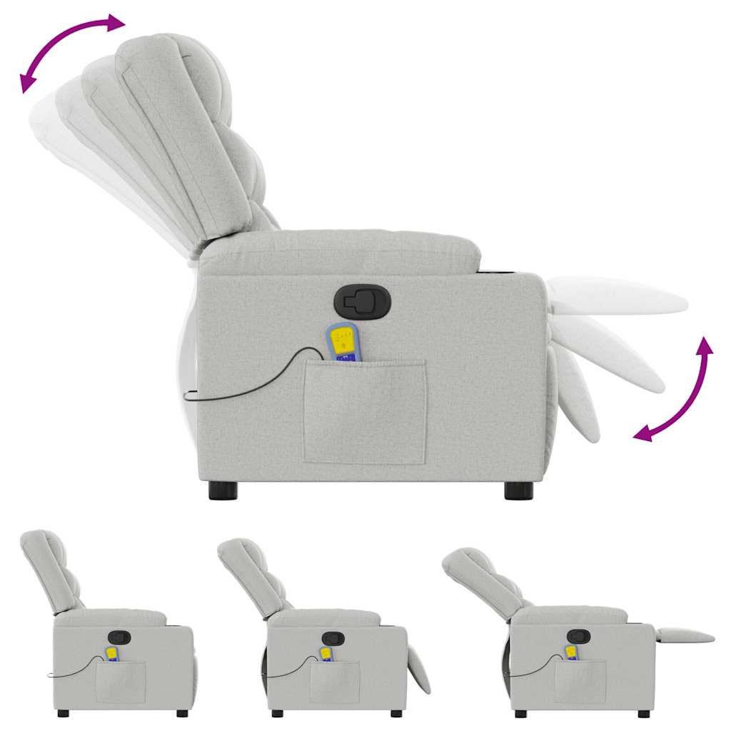 massagestol stof skygrå