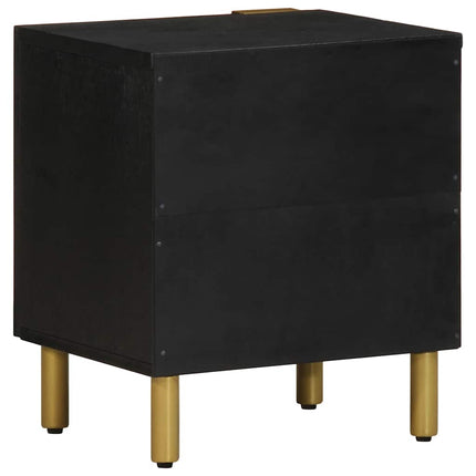 sengebord 40x33x46 cm massivt mangotræ sort