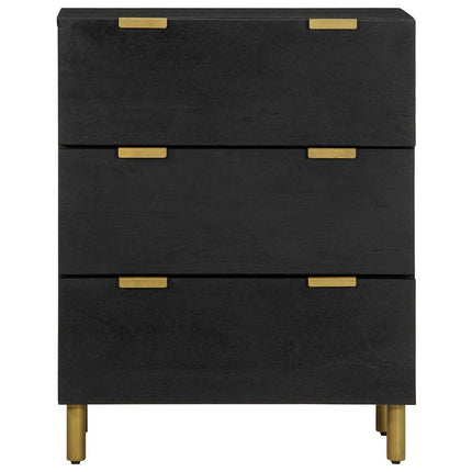 skab 60x33x75 cm konstrueret træ sort