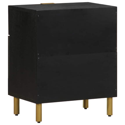 sengebord 50x33x60 cm konstrueret træ sort