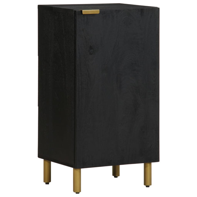kommode 90x34x80 cm konstrueret træ sort