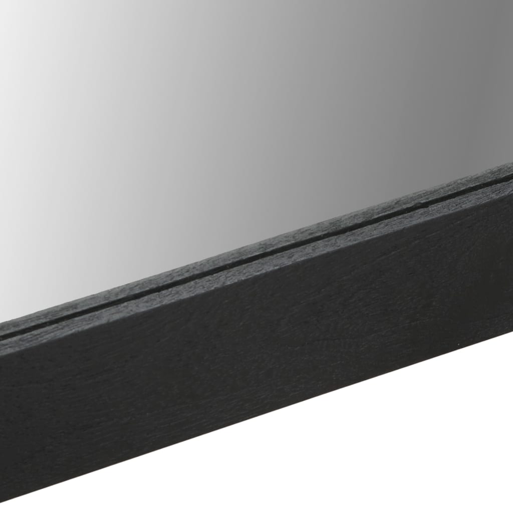 badeværelsesspejl 50x70x2,5 cm konstrueret træ og messing sort