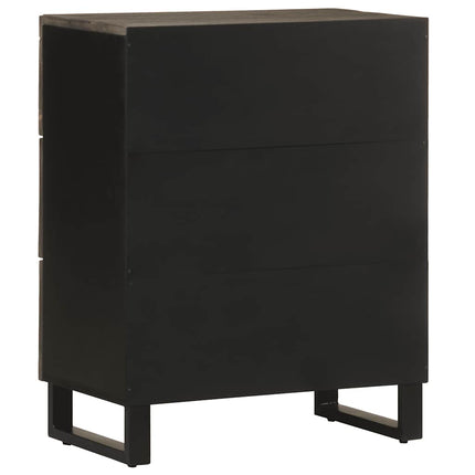 skænk 60x33x75 cm massivt mangotræ sort