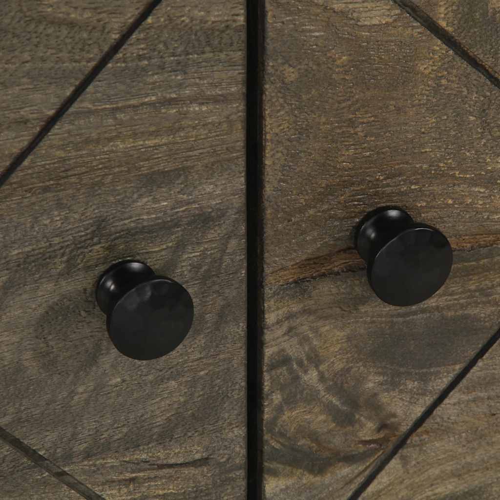 sofabord 80x50x40 cm massivt mangotræ sort