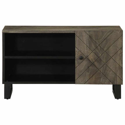 tv-bord 80x33x46 cm massivt mangotræ sort
