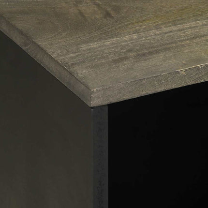 tv-bord 80x33x46 cm massivt mangotræ sort