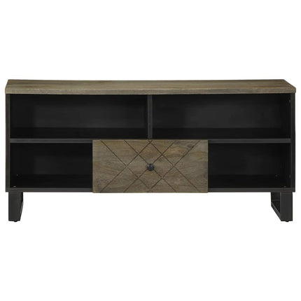 tv-bord 100x33x46 cm massivt mangotræ sort