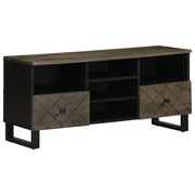 tv-bord 100x33x46 cm massivt mangotræ sort
