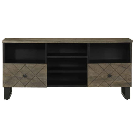 tv-bord 100x33x46 cm massivt mangotræ sort