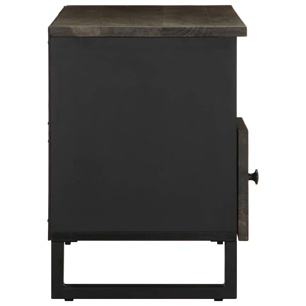 tv-bord 100x33x46 cm massivt mangotræ sort
