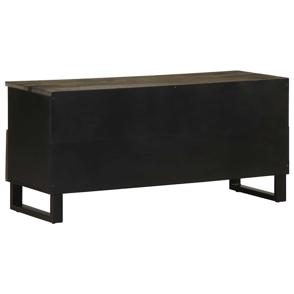 tv-bord 100x33x46 cm massivt mangotræ sort