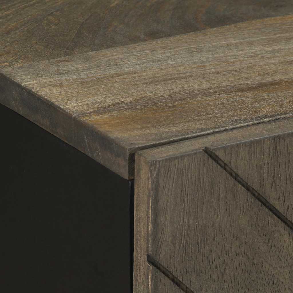 badeværelsesskab 38x33x48 cm massivt mangotræ sort