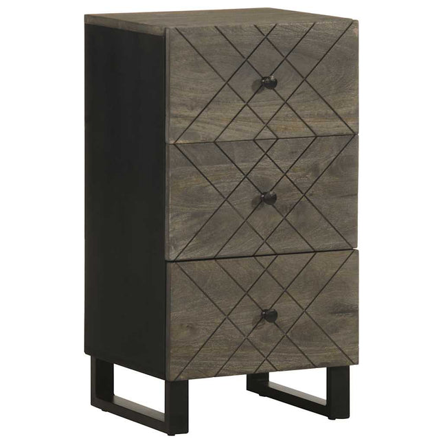 skænk 40x33x75 cm massivt mangotræ sort