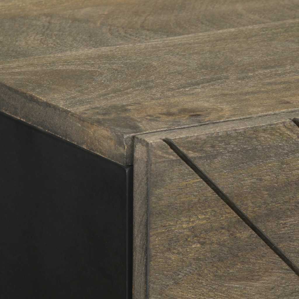 skænk 40x33x75 cm massivt mangotræ sort