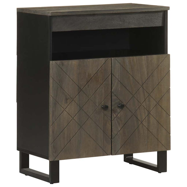skænk 60x33x75 cm massivt mangotræ sort
