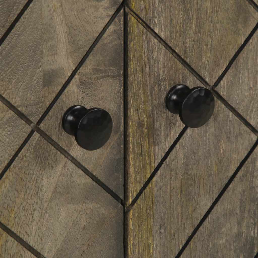 skænk 60x33x75 cm massivt mangotræ sort