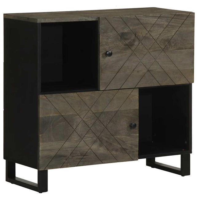 skænk 80x33x75 cm massivt mangotræ sort